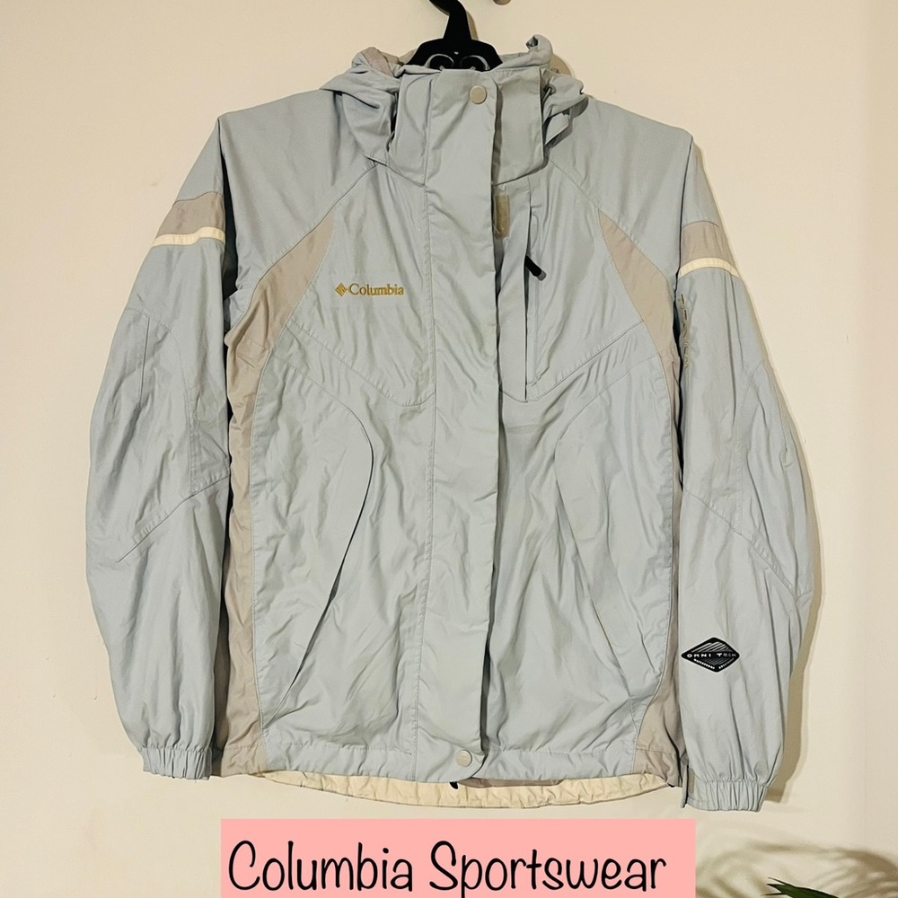 Columbia Sportswear Womens light blue windbreaker jacket size medium